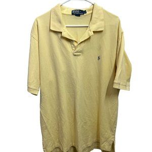 Polo Ralph Lauren Polo Shirt Mens XL Yellow Short Sleeve